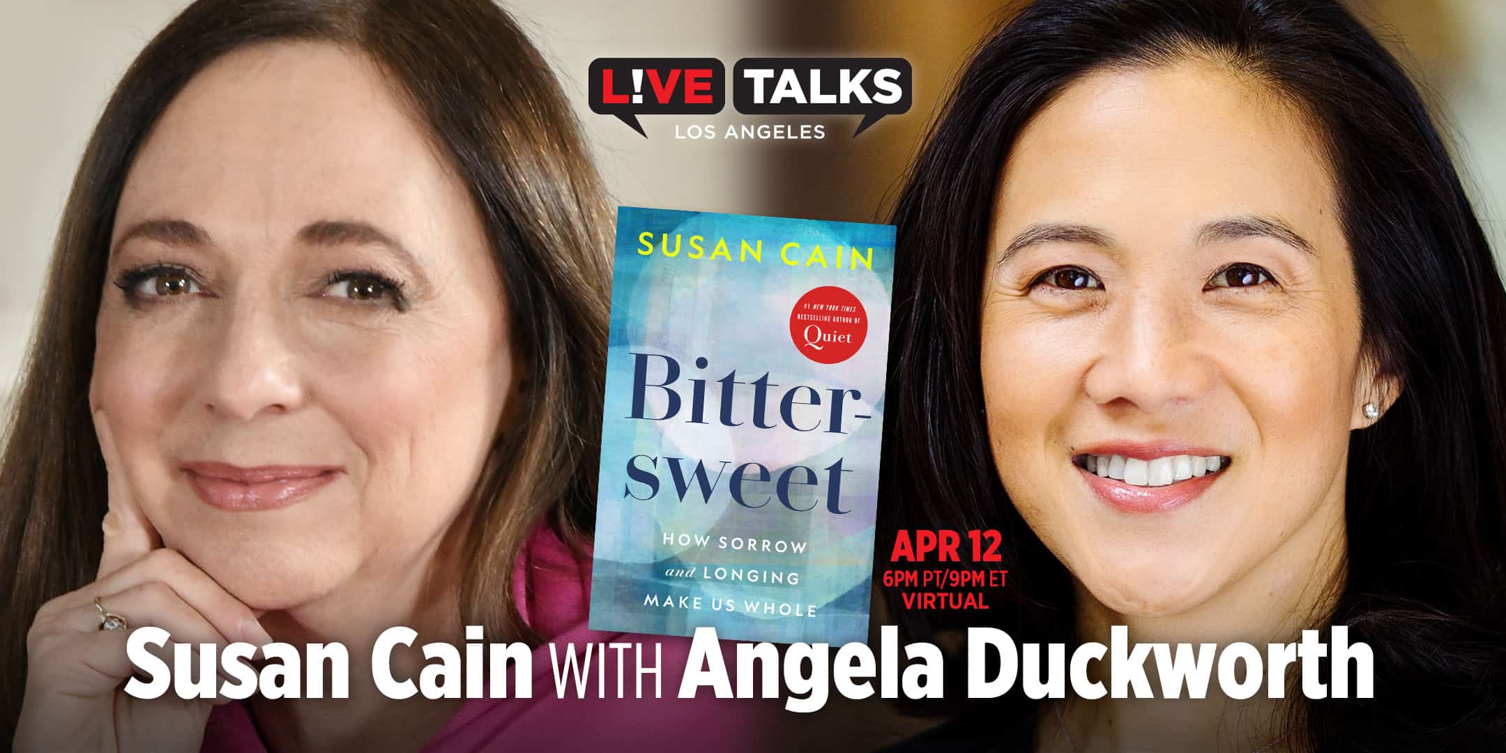 Susan Cain with Angela Duckworth, April 12 | Live Talks Los Angeles